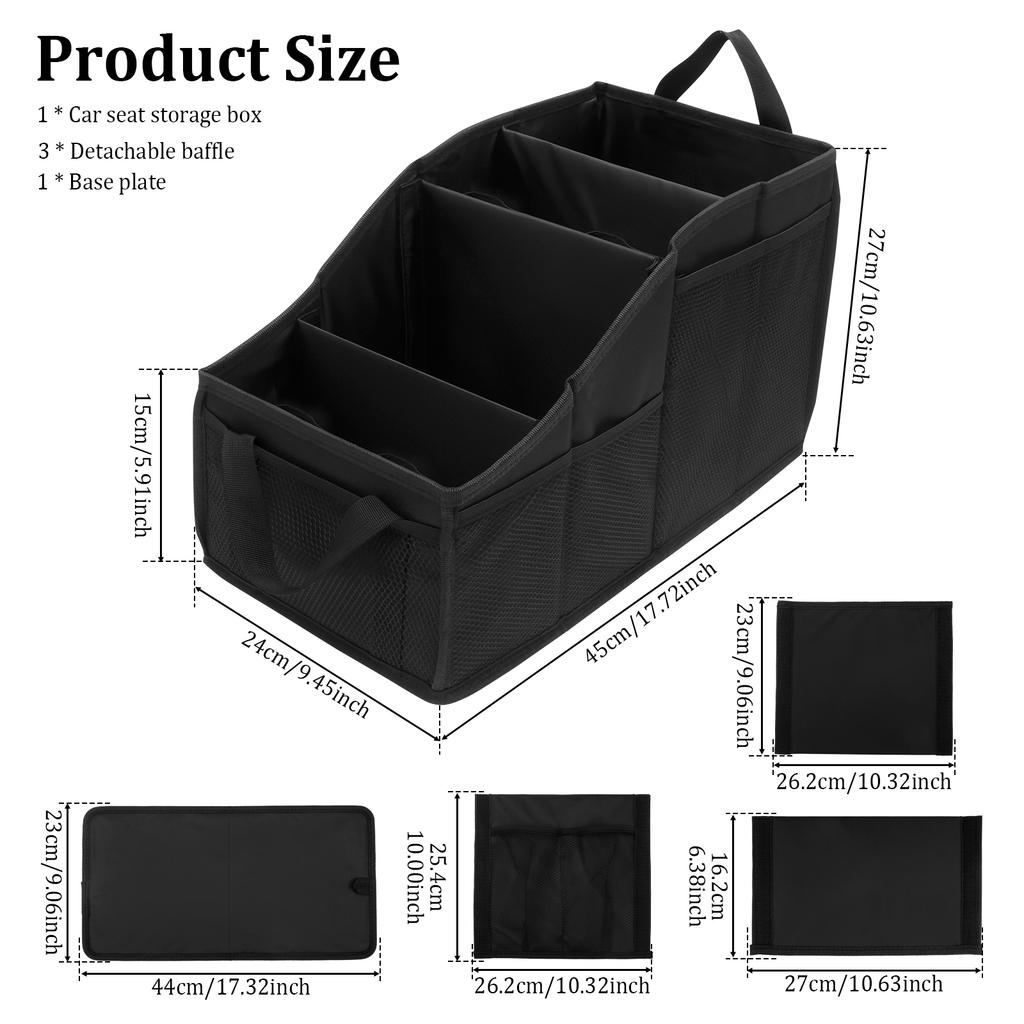 Car Trunk Storage Box Automotive Backseat Trunk Cargo Organiser Bin Folding Multi-Purpose For SUV MPV Auto Seat Back Box