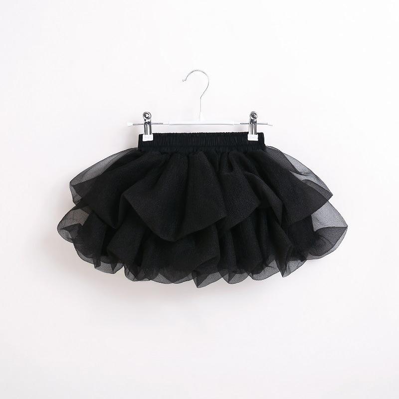 

Спідниця-сітка для дівчаток Дитяча спідниця Sauersucker Спідниця Puffy Спідниця Cake 2024 Весна та осінь Дитяча спідниця Sauer 110 чорний