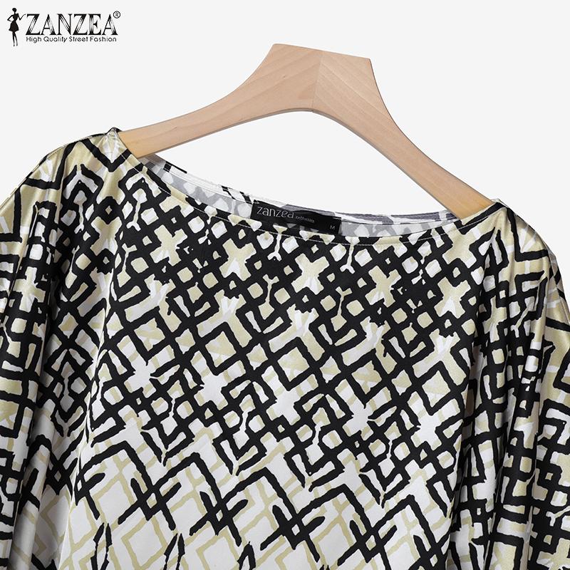 ZANZEA Ethnic Print Casual Blouse and Shorts Summer Two Piece Suit Sets