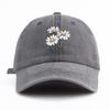 Pc Flower Print Washed Baseball Cap for AdultsMinimalist Retro Style Casual Soft Adjustable Dad HatPerfect As Gift