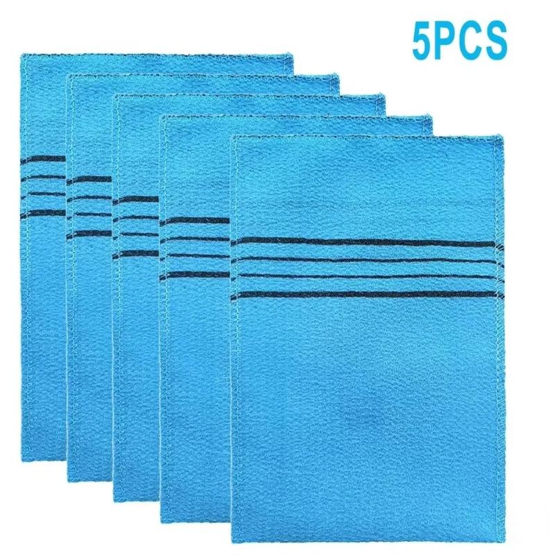 5Pcs Exfoliating Bath Gloves, Deep Cleansing Dead Skin Remover Wash Cloth For Body Shower