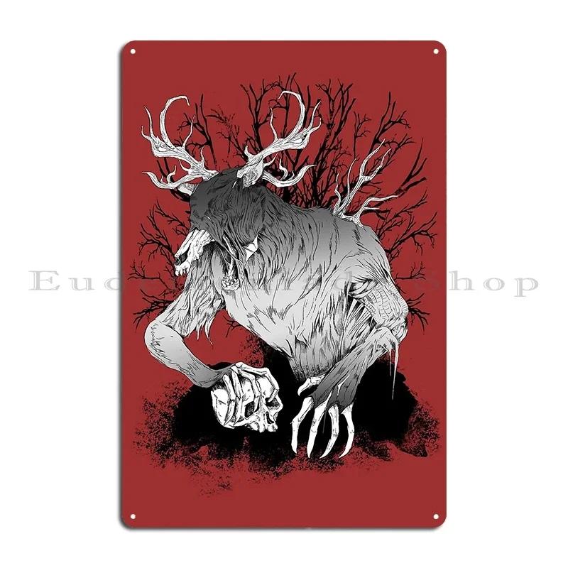 Horror Wendigo Cryptid Poster Wendy the Wendigo Metal Plaques Garage Decoration Custom Club Retro Customize Tin Sign Poster