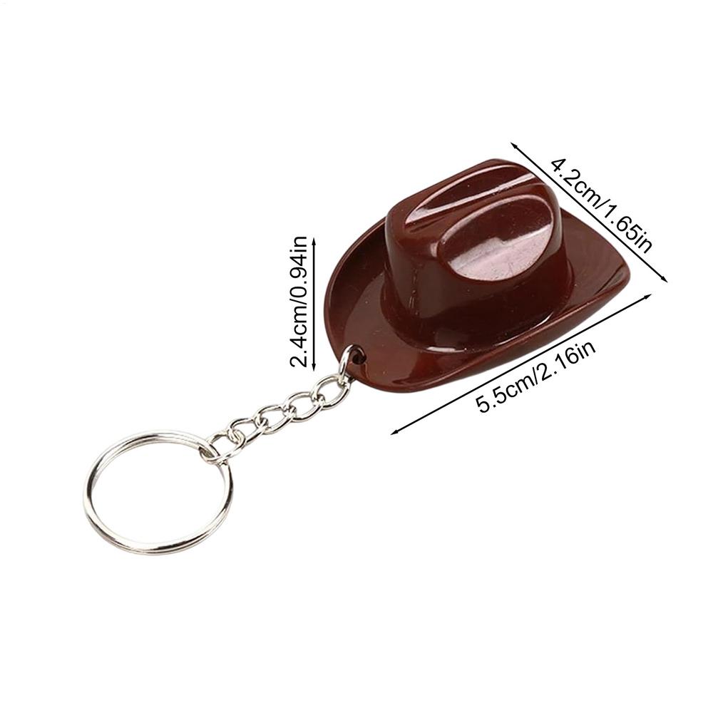 

Cowboy Keychain Retro Keyring Cowboy Hat Shape Beer Opener Keychain for Tote Bag Backpack Car Keys Birthday Party Bar Beer Lover коричневий