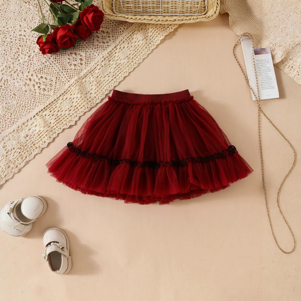 Flickors Puffiga Tyllkjol - Söt Barnfestkjol