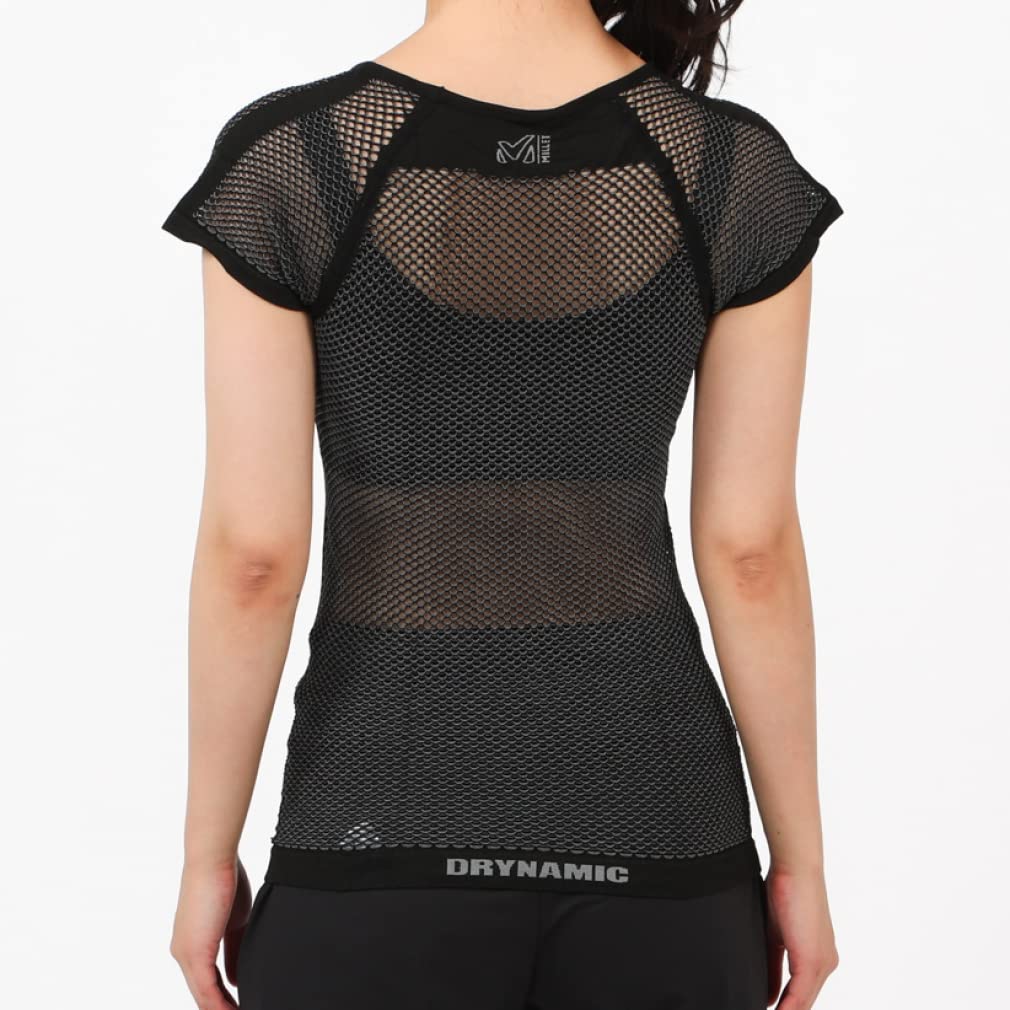 Millet Drynamic Mesh Short Sleeve Size S Women's Underwear, MIV01708, Black-Noir,