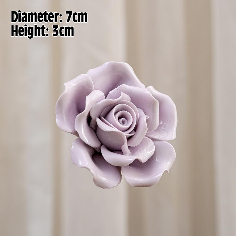 Artificial Flower Ceramic Handmade Fake Flower Art Floral Home Decor Wedding Party Prop Festivity Occasion Valentine's Day Props