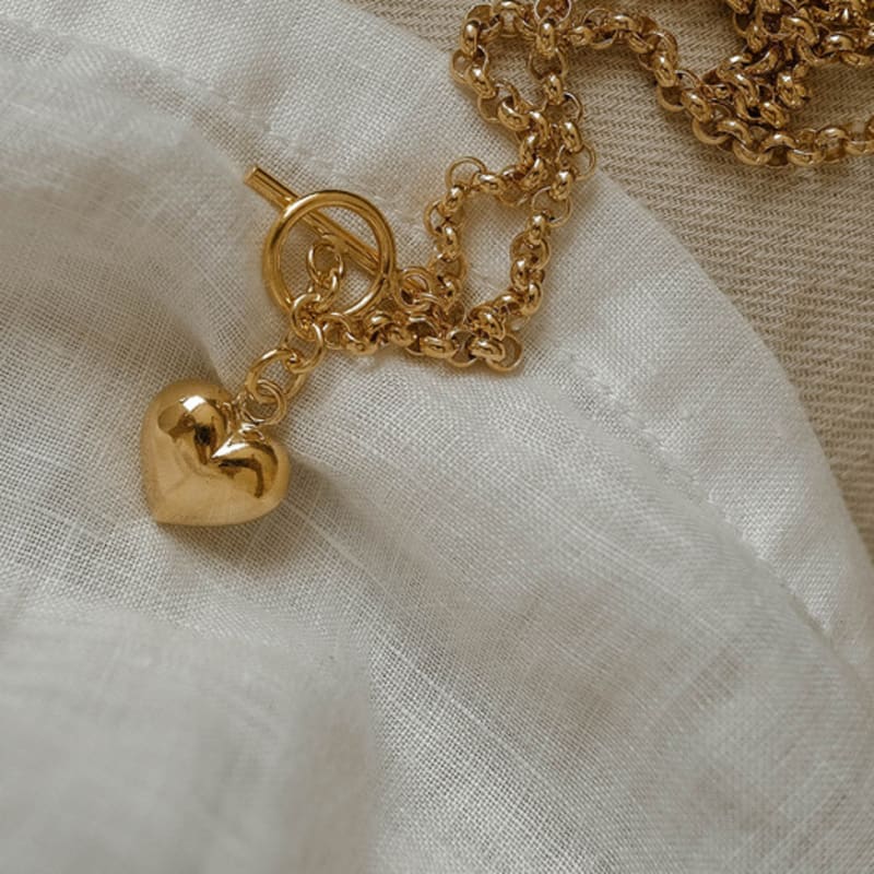 Retro Finger Sweet Heart Necklace_SN233