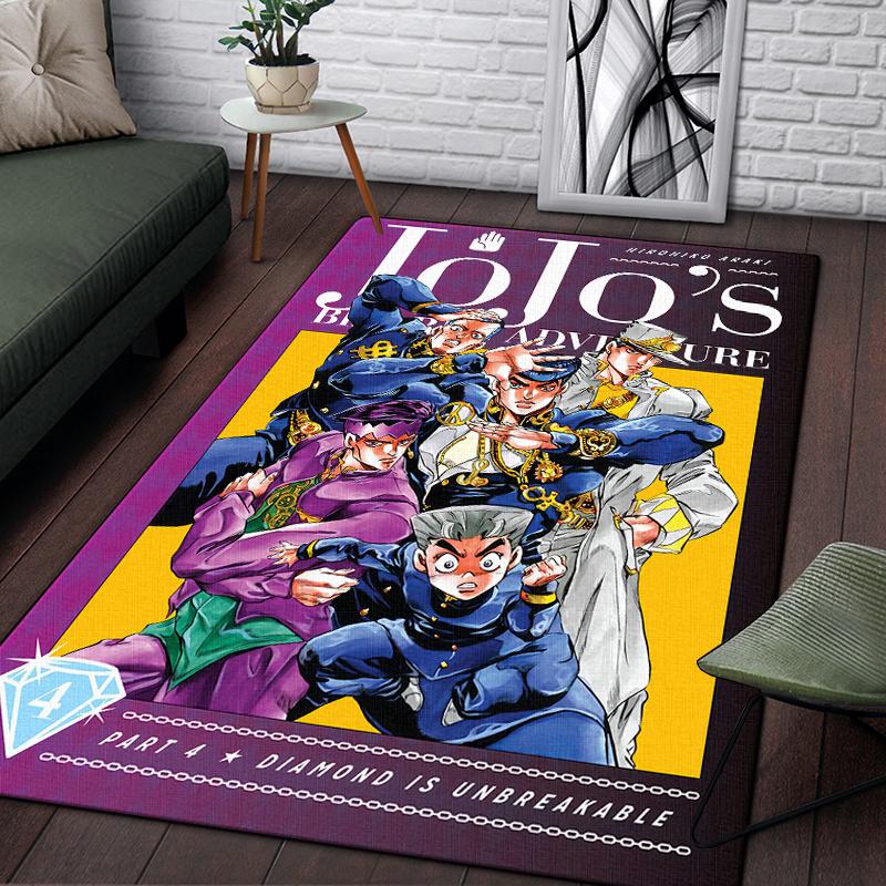 Jojo Anime piękny obraz dywan do salonu duży dywanik czarny miękki dywan maty do dekoracji domu dywaniki Boho piknik