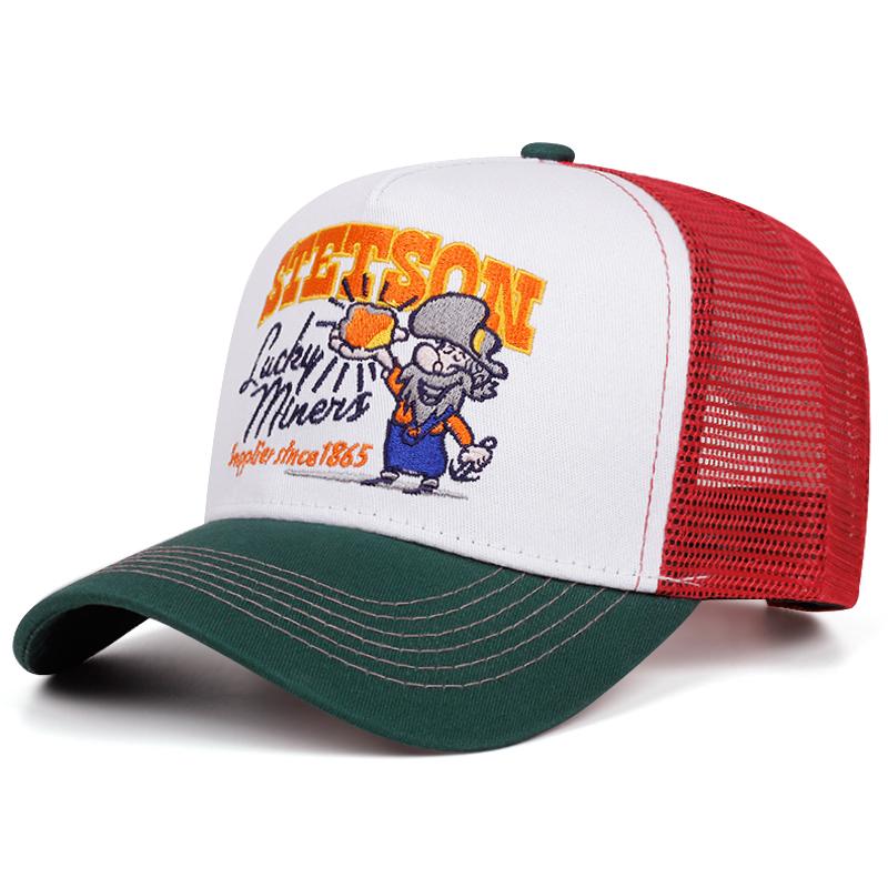 Kreative Neue Trucker-Kappe Stetson Nuggets Netzmütze Outdoor Freizeit Sport Sonnenschutzmütze Tägliches Pendeln Dekoration Baseballkappe red