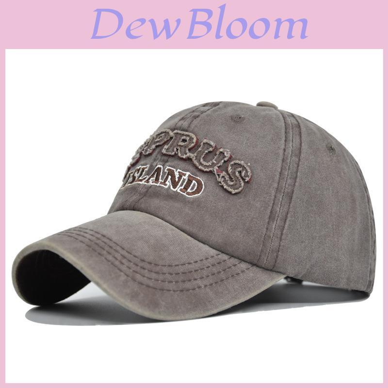 Vintage Distressed Baseball Cap Cyprus Embroidered Washed Canvas Duck Tongue Sun Hat Outdoor Unisex Hat