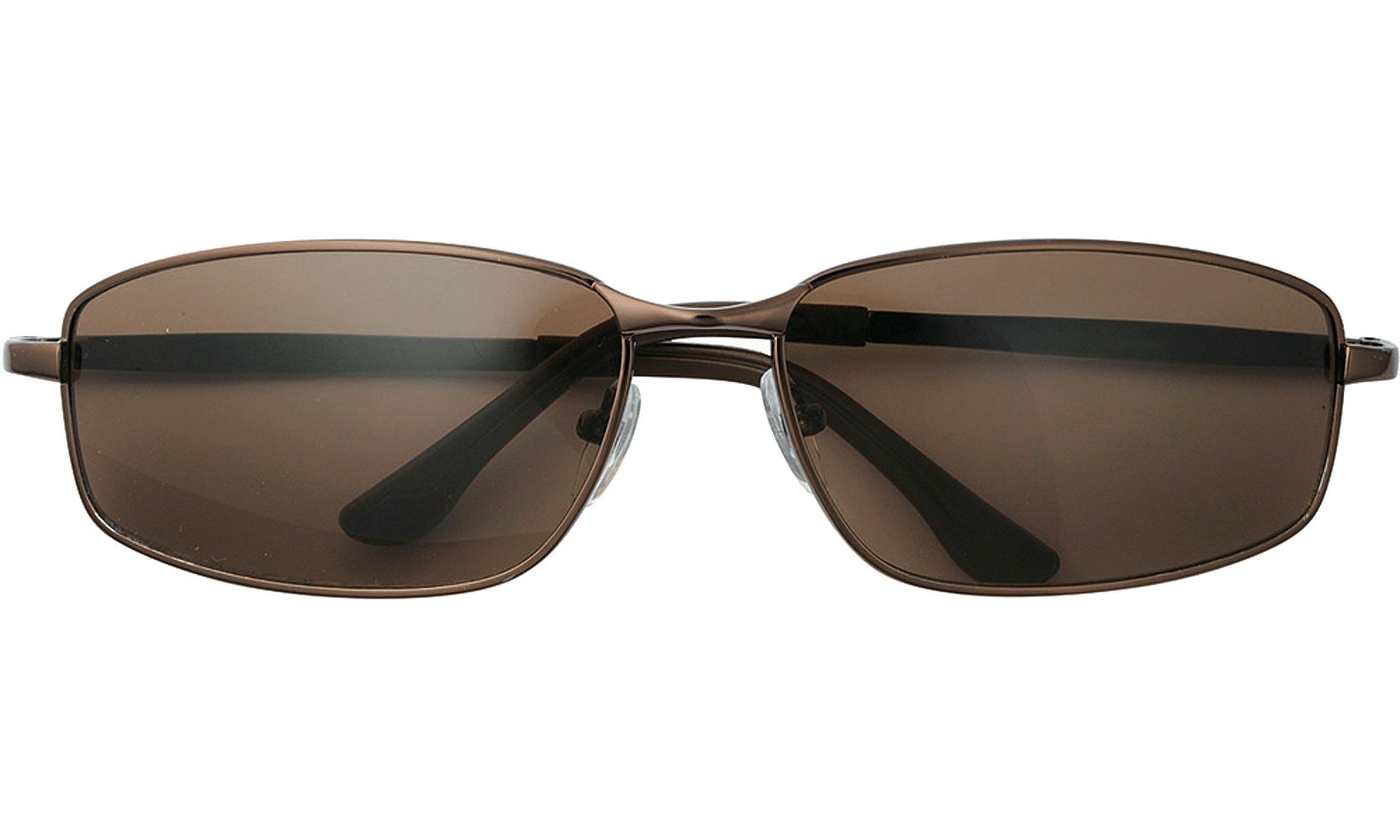 

UV cut stylish sunglasses metal frame brown men s / 7864-02