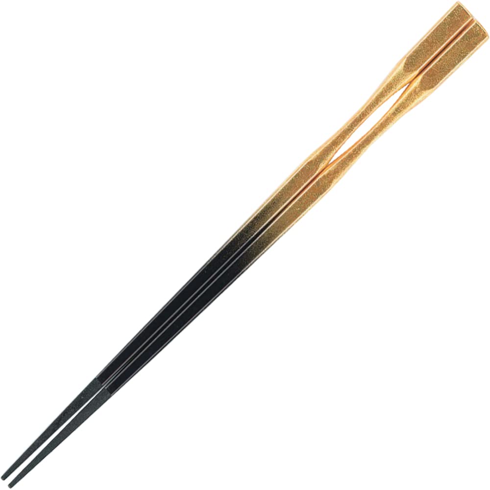 Fukui Craft PBT Resin Made in Dishwasher Takushima Gold Made in Japan Chopsticks, Coated, Japan, Safe, Pestle-Shaped Chopsticks, Two-Tone Leaf,