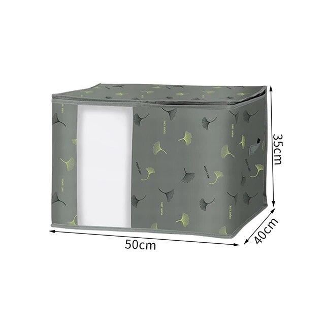 Сумка для хранения одеяла домашний гардероб органайзер для хранения хлопкового одеяла пылезащитная видимая сумка для перевозки одежды аксессуары для хранения L серый 787₽