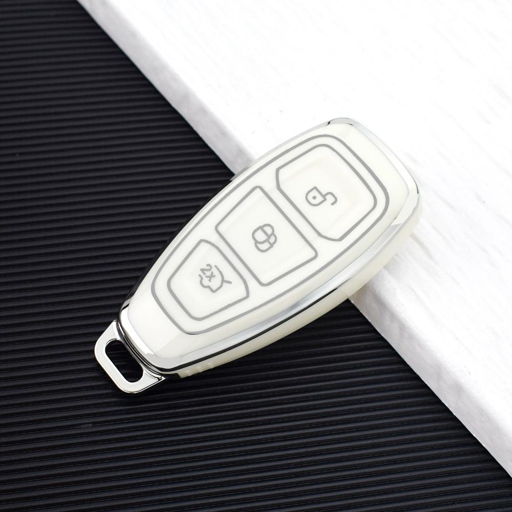 TPU Car Remote Smart Key Case Cover Shell For Ford Fiesta Focus 3 4 Mondeo Ecosport Kuga Focus ST Protector Fob Accessories