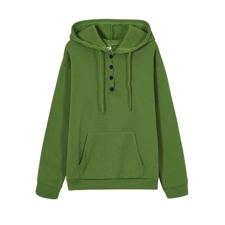 

Casual Pullover Hoodie Womens Long Sleeve Drawstring Pocket Sweatshirt Autumn Winter Loose 3XL