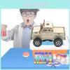 Kids' Customizable Wooden Diy 4wd Off-road Vehicle Material Kit For Science Projects