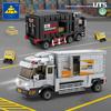 Creative City Scene Serie Baustein Kühlbox LKW Transportfahrzeug EST LKW Modellbau Auto Spielzeug für Jungen