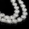 1Yard Round Flower Crystal Rhinestone Chain Sewing Decor Silver