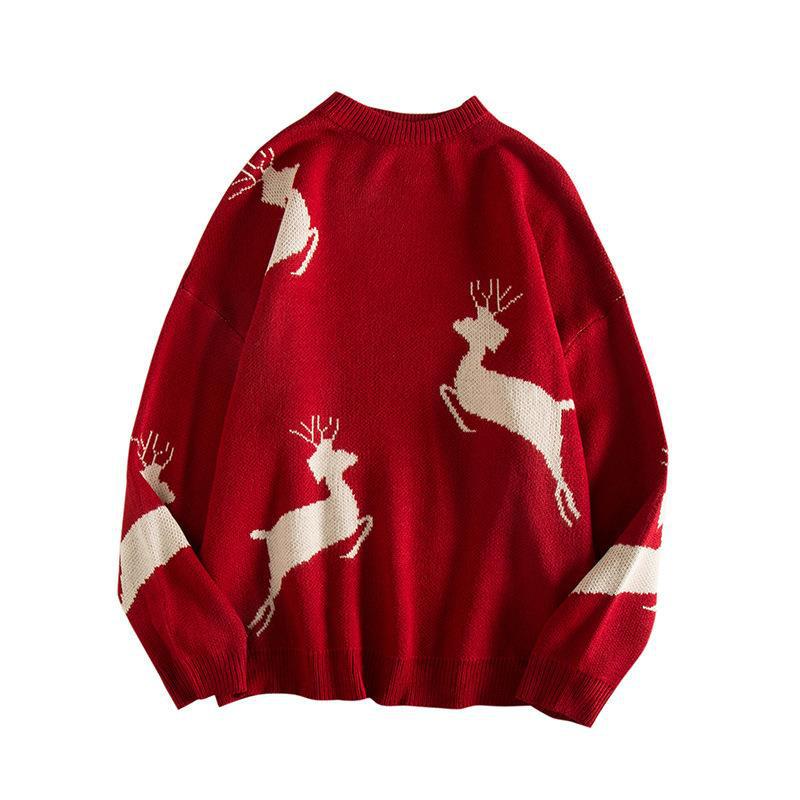 Hong Kong Style Couple Autumn Sweaters - Trendy Korean Loose Fit Lazy Pullover Knit for Men