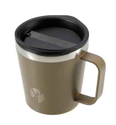 Kapitän Hirsch (Kapitän Hirsch) Tasse, Becher, Nudelbecher, doppelter Edelstahl, vakuumisoliert, wärme-/kältebeständig, 450 ml, Khaki, UE-3569