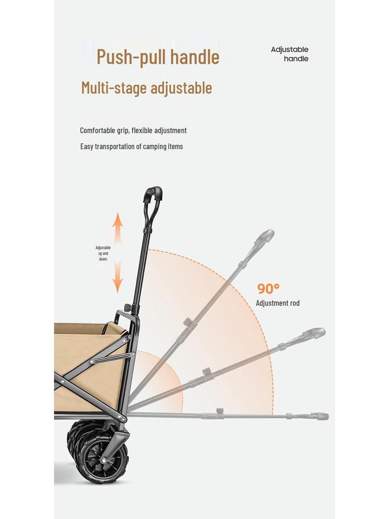 Cărucior pliabil ușor pentru camping și pescuit în aer liber