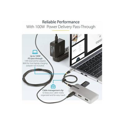 USB-C Multiport Adapter - STARTECH - 104B-USBC-MULTIPORT - HDMI 4K 60Hz - 3 USB Ports - 100W Power Delivery