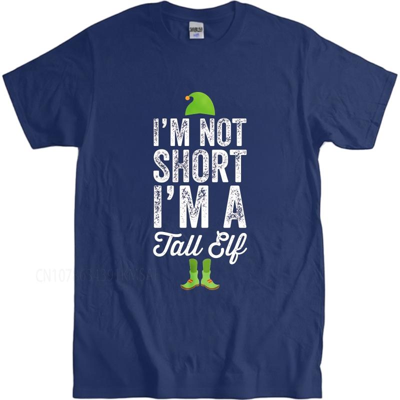 Oversized summer For her t shirt Im Not Short Im A Tall Elf Short Sleeve Travel Crew Neck tops summer cotton men tshirt