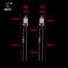10pcs Neon Light Bulbs 4*10mm 5*13mm Main Power Indicator With Resistance 220V Red/Blue/Green