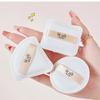 Powder Puff Soft Sponge Skin Friendly Prevents Snagging Face Makeup Puff for Salon Home Travel 3Pcs