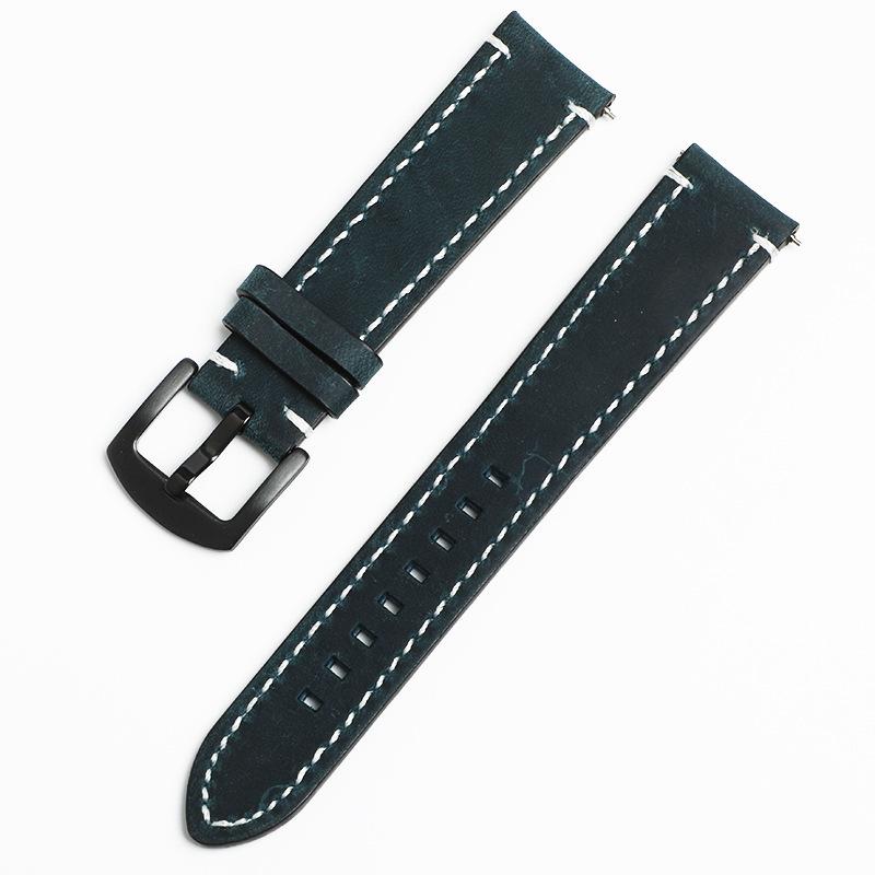 Retro Crazy Horse Leather Smart Strap 18mm20mm22mm First Layer Cowhide Real Cowhide Switch Quick Removal