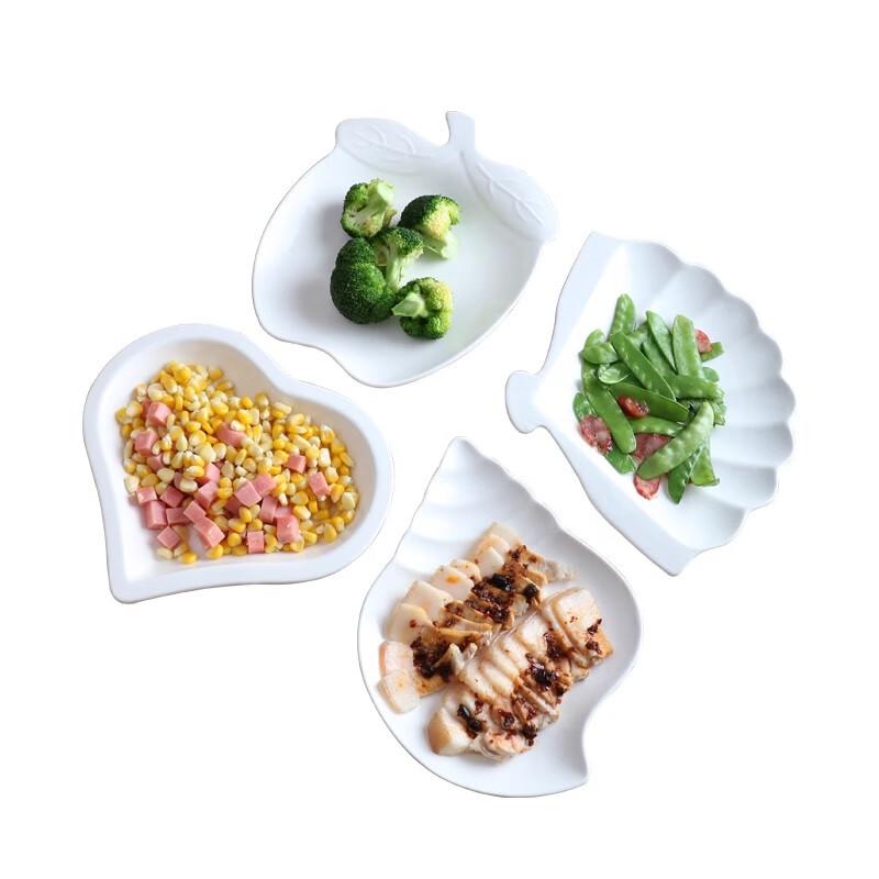 White Ceramic Heart-Shaped Dinner Plate