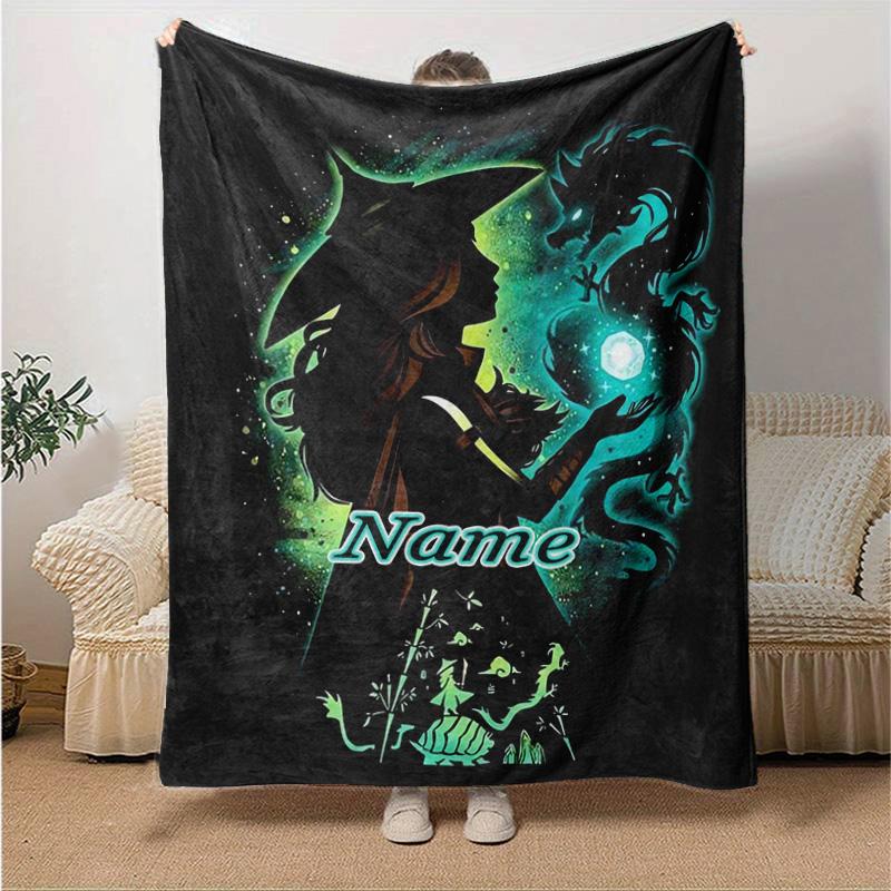 Custom 1pc Cinderella's Magical Adventure Blanket, Soft And Comfortable Blanket, Casual Warm, Camping Travel Blanket, Birthday Gift Q910186