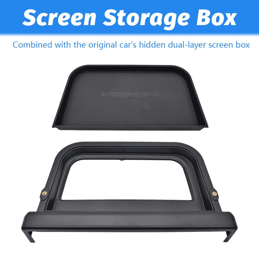 Dashboard Storage Organizer Tray For  Ford Maverick 2025 Center Console Behind Screen Insert Tray Compartment Car Accessories