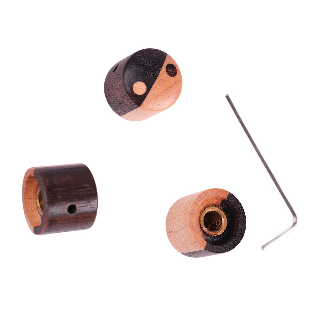 3Pcs Guitar Control Knob Fit Top Wood Set Kit Instrument Accessory for Replacement GD416