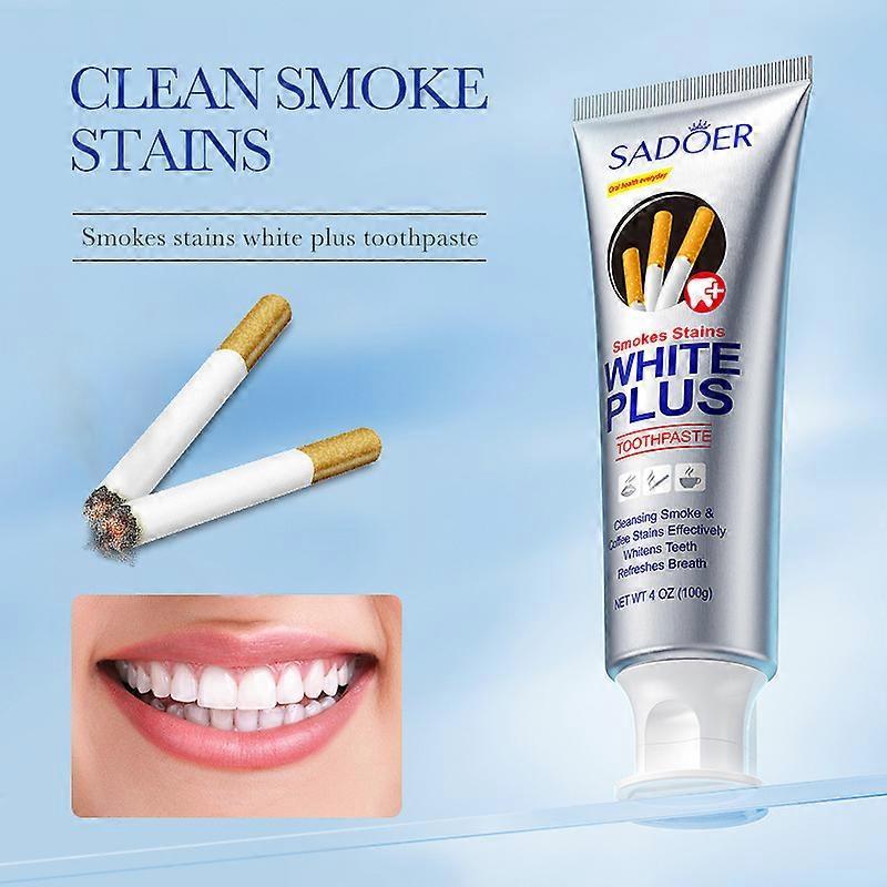 Whitening toothpaste for removing cigarette stains, cleaning teeth, beautifying teeth, and protecting gums