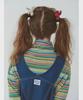 Damen Japanischer Retro Gestreift Langarm Rollkragen Fleece-Oberteil