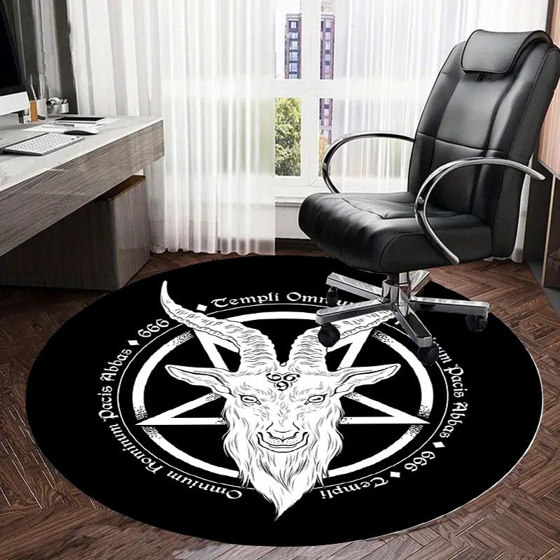 1pc Carpet Chair Mats Baphomet Symbol Occult Artwork Perfect for Decorating Chairs, Polyester Carpet, for Living Room.YDT637