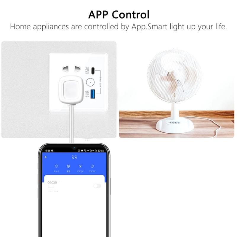 WiFi Universal Wall Socket Multifunction Power Plug Socket USB Charging AC100V-240 Intelligent Wall Outlet Switches