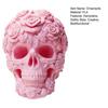 3D-gedruckte Rosen-Schädel-Figur, Langlebige Kunststoff-Gothic-Schädel-Blumen-Skulptur mit Detaillierter Blütenblatt- und Knochenstruktur, Mattes Finish Halloween-Dekoration Geschenk