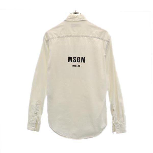 

MSGM сделано в Италии Рубашка с длинным рукавом с принтом на спине 38 Синяя Мужская Б/у