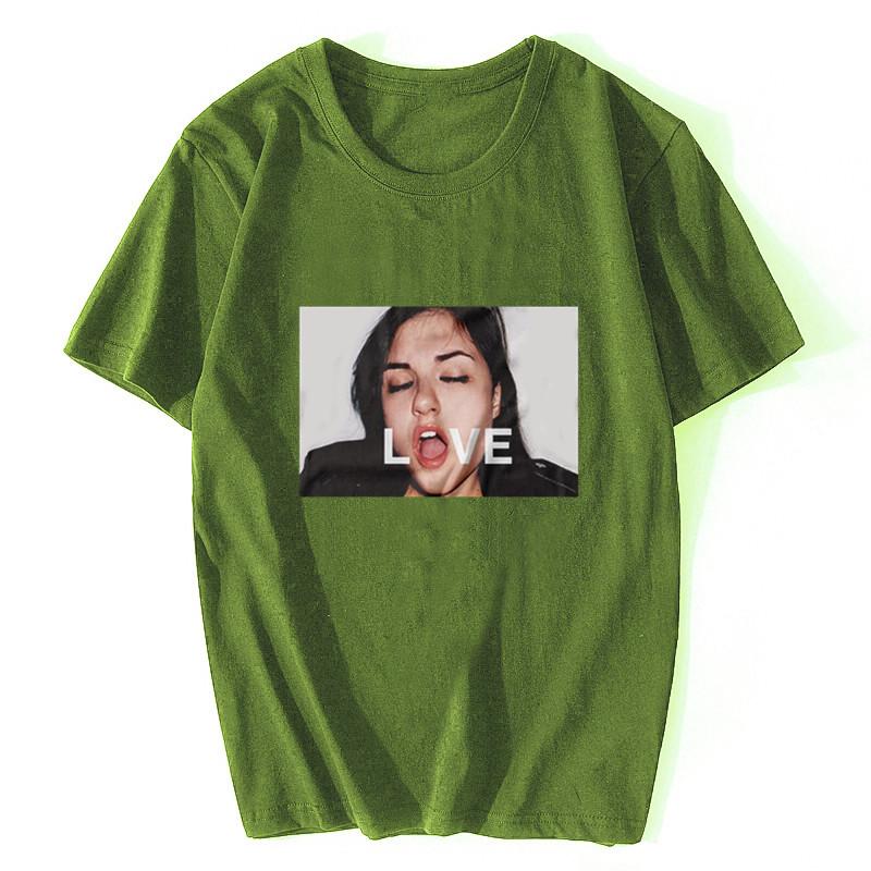 Серая футболка унисекс с короткими рукавами Sasha Love Top, Лидер продаж, новая модная брендовая забавная футболка с круглым вырезом в стиле оверсайз L