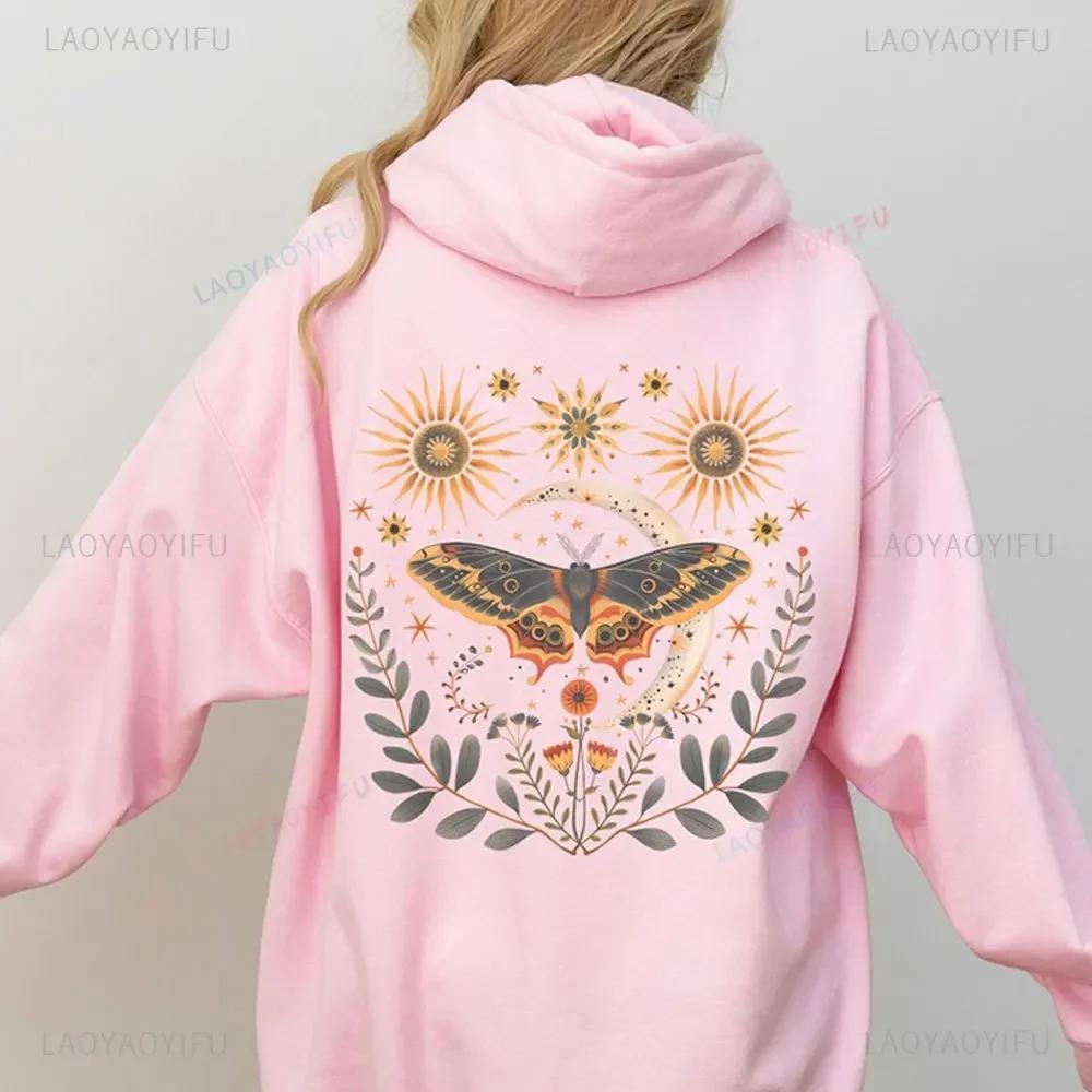 Můra Mikina Můra Luna Mikina Dark Academia Oblečení Cottagecore Top Čarodějnický Svetr Hmyz Tričko Hmyz Goblincore Fáze Měsíce