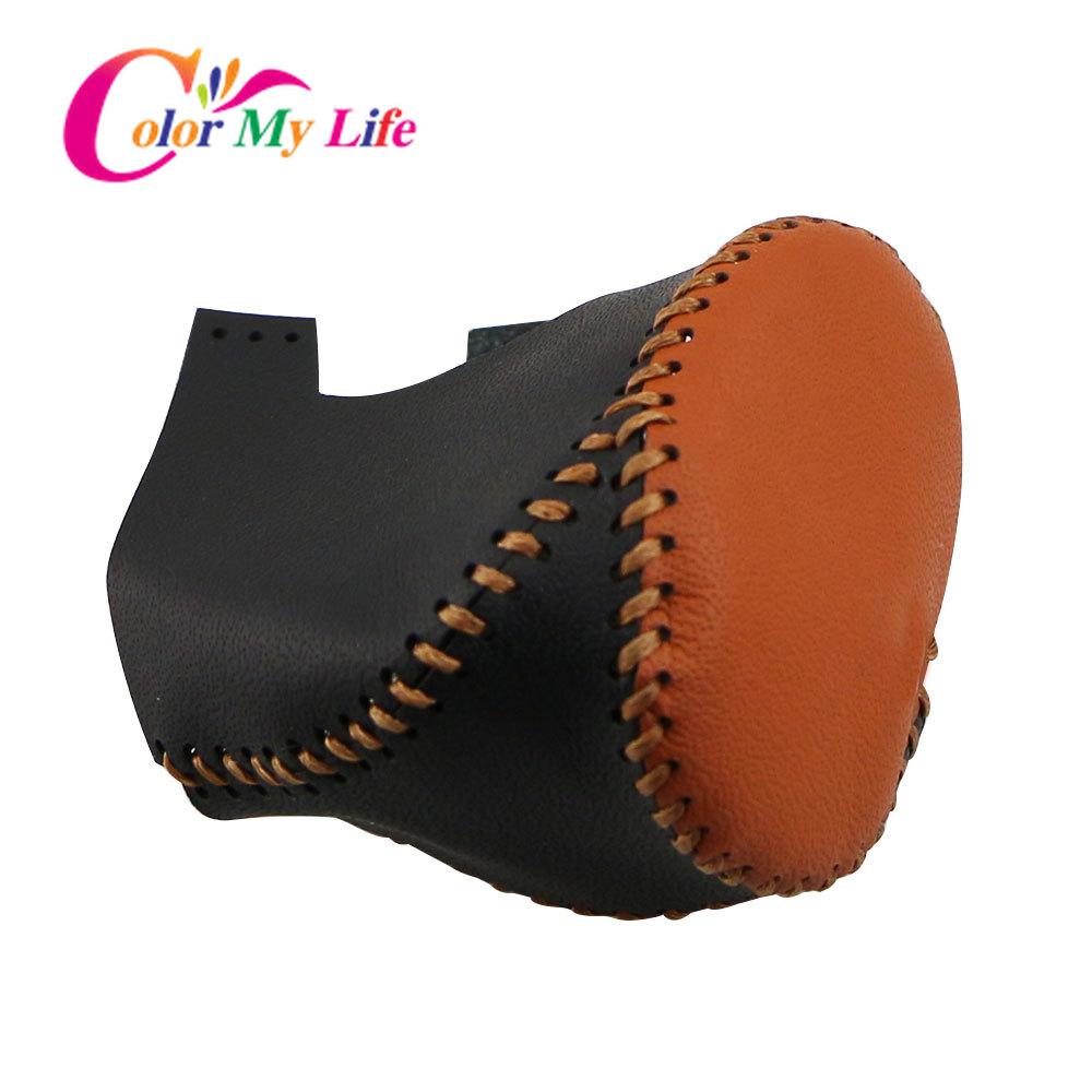 Leather Car Gear Head Shift Knob Cover Gear Shift Collars Fit for Toyota Chr C-HR C HR 2016 - 2023