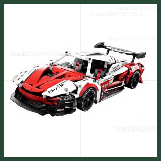 2025 New DIY 1200PCS RS12 Sports Car Building Blocks Set 1:14 Scale Racing Car Model Kit for Kids Adult Racing Vehicle Toy Gifts