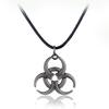 Biohazard Symbol Stainless Steel Pendant Silver Necklace Unisex Punk Jewelry Gift