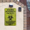 Vintage Biohazard Metal Tin Sign Zombie Warning Plaque Retro Wall Art 8x12 Inch