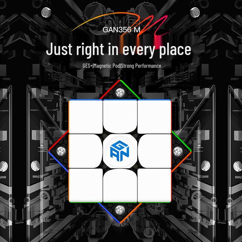 

GANCUBE 356M 3x3 Magnetic Speed Cube - Professional Competition Speed, 4-Axis Distance, Matte Surface 356M Lite [Color]