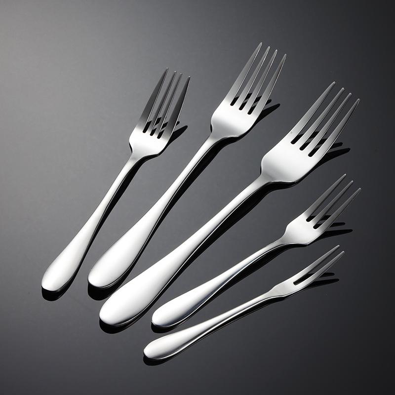 1012 series stainless steel round spoon tip spoon multi-specification western tableware knife fork spoon 410 gift dessert spoon