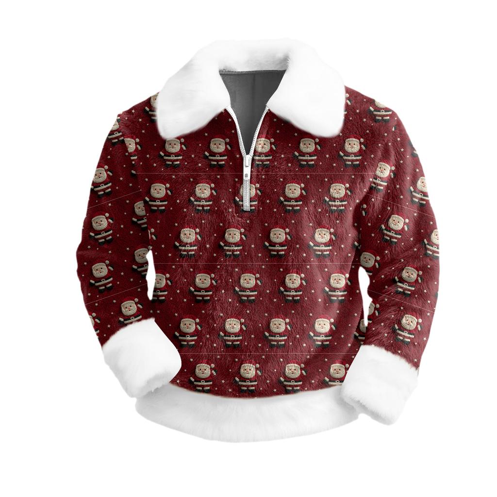 Men's  Leisure  Half   Zipper  Flip  Collar  Hoodie