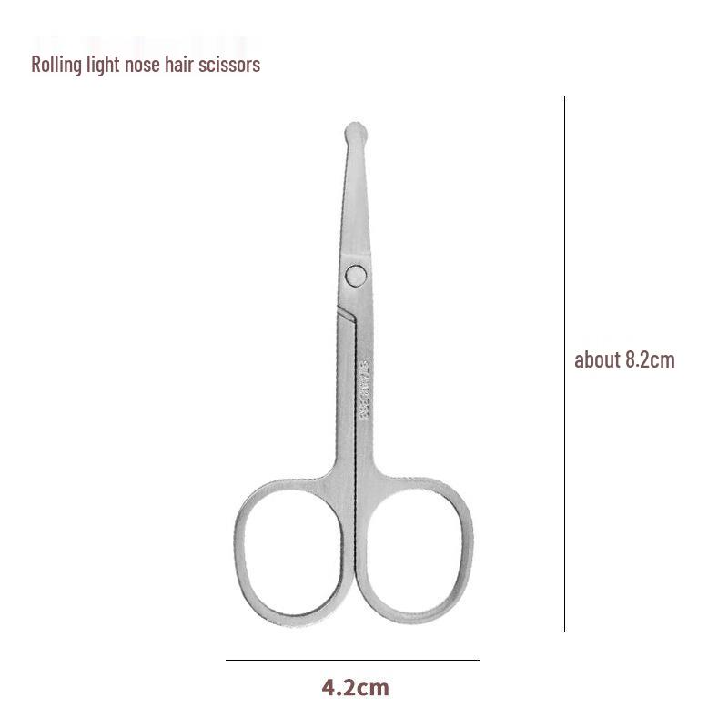 In-Stock Sharp A-Type Eyebrow and Nose Hair Scissors - Stainless Steel Makeup Tool with Pointed Tips